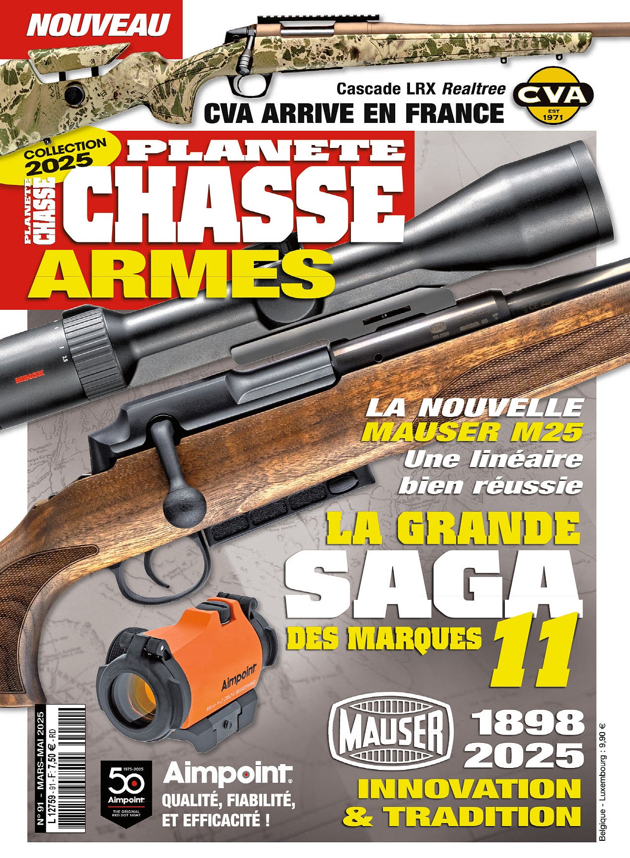 Abonnement 1 an : 7 n° avec 1 casquette Browning